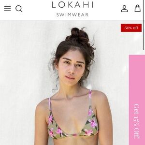 LOKAHI SWIM 👙 Pink Orchid TOP only